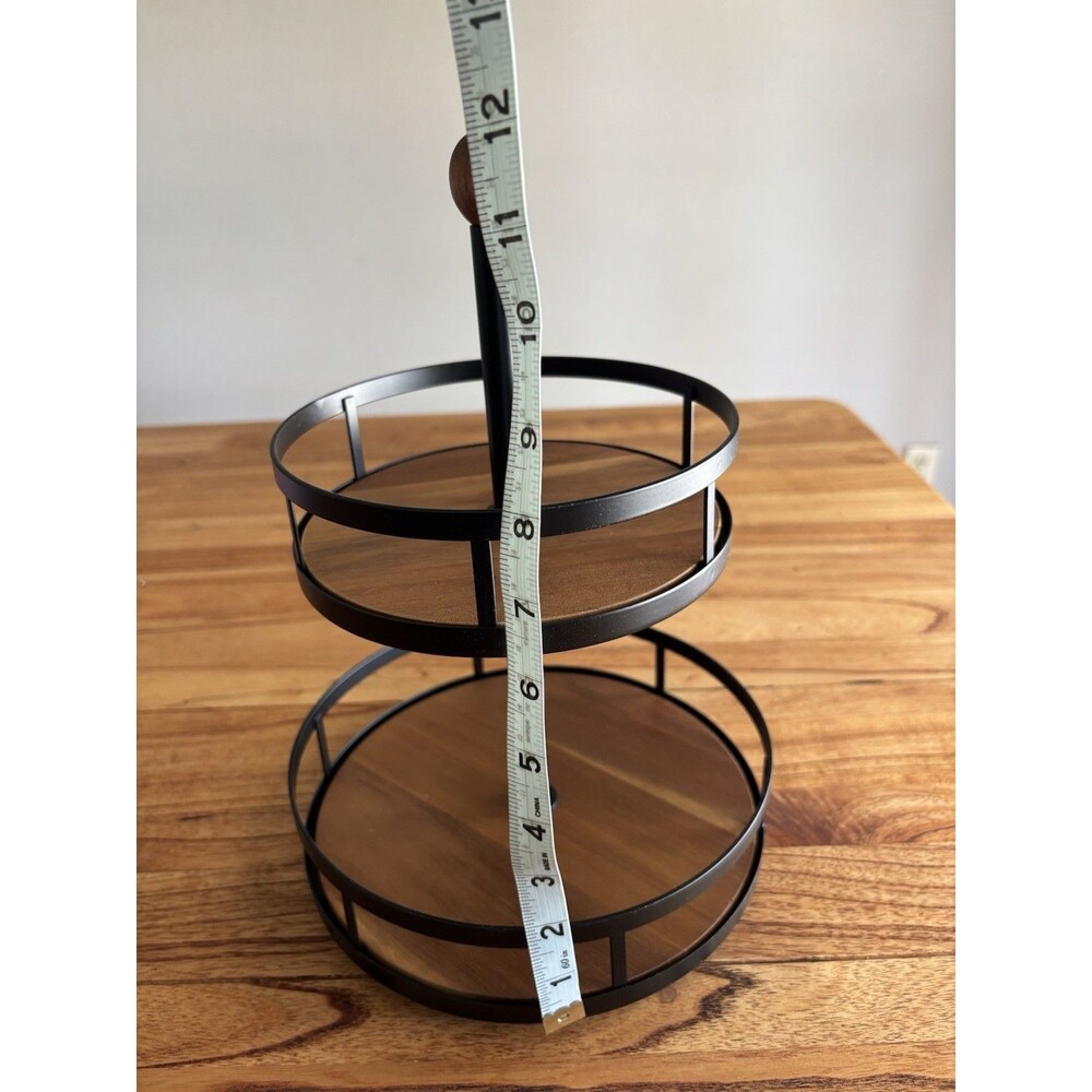 Modern Two-Tier Rotating Spice Rack Threshold - Picture 2 of 6